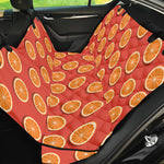 Orange Slices Pattern Print Pet Car Back Seat Cover