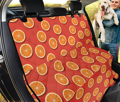 Orange Slices Pattern Print Pet Car Back Seat Cover