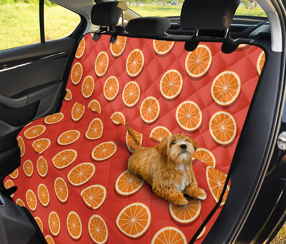 Orange Slices Pattern Print Pet Car Back Seat Cover