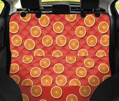 Orange Slices Pattern Print Pet Car Back Seat Cover