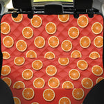 Orange Slices Pattern Print Pet Car Back Seat Cover