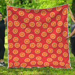 Orange Slices Pattern Print Quilt