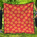 Orange Slices Pattern Print Quilt