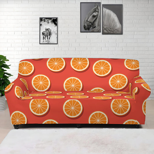 Orange Slices Pattern Print Sofa Cover