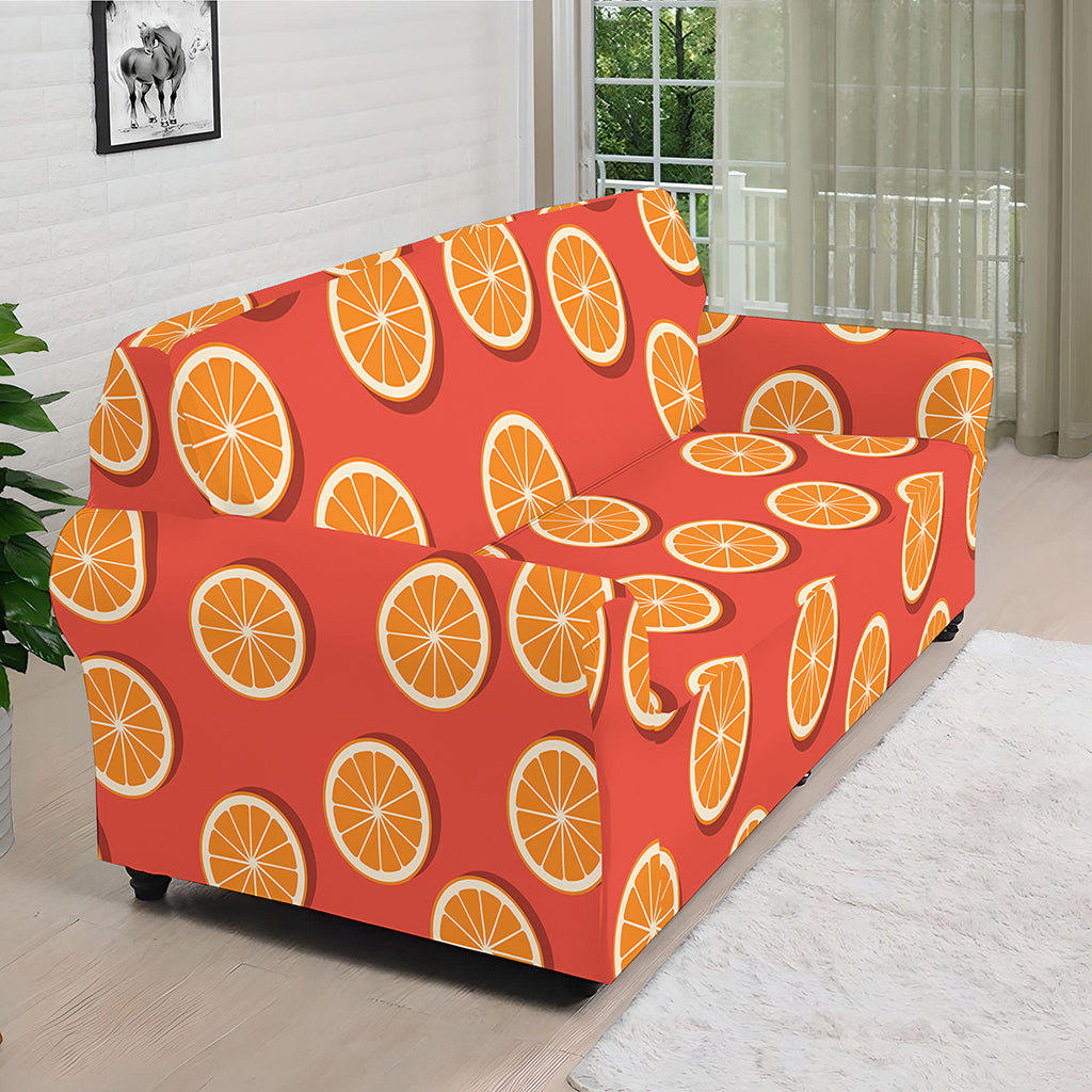 Orange Slices Pattern Print Sofa Cover