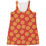 Orange Slices Pattern Print Women's Racerback Tank Top
