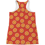 Orange Slices Pattern Print Women's Racerback Tank Top