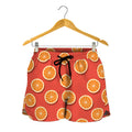 Orange Slices Pattern Print Women's Shorts