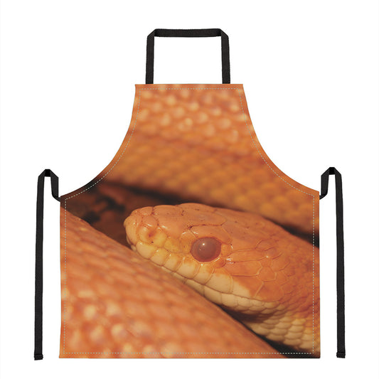 Orange Snake Print Apron