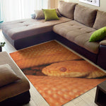 Orange Snake Print Area Rug