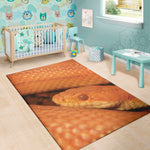 Orange Snake Print Area Rug
