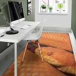 Orange Snake Print Area Rug
