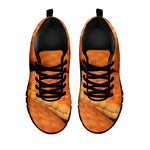 Orange Snake Print Black Sneakers