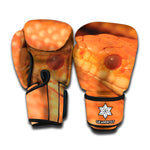 Orange Snake Print Boxing Gloves