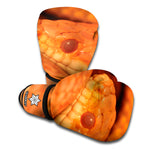 Orange Snake Print Boxing Gloves
