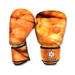 Orange Snake Print Boxing Gloves