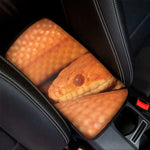 Orange Snake Print Car Center Console Cover