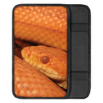 Orange Snake Print Car Center Console Cover