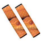 Orange Snake Print Car Seat Belt Covers