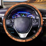 Orange Snake Print Car Steering Wheel Cover