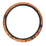 Orange Snake Print Car Steering Wheel Cover