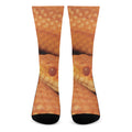 Orange Snake Print Crew Socks