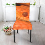 Orange Snake Print Dining Chair Slipcover
