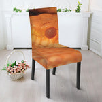 Orange Snake Print Dining Chair Slipcover