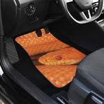 Orange Snake Print Front and Back Car Floor Mats