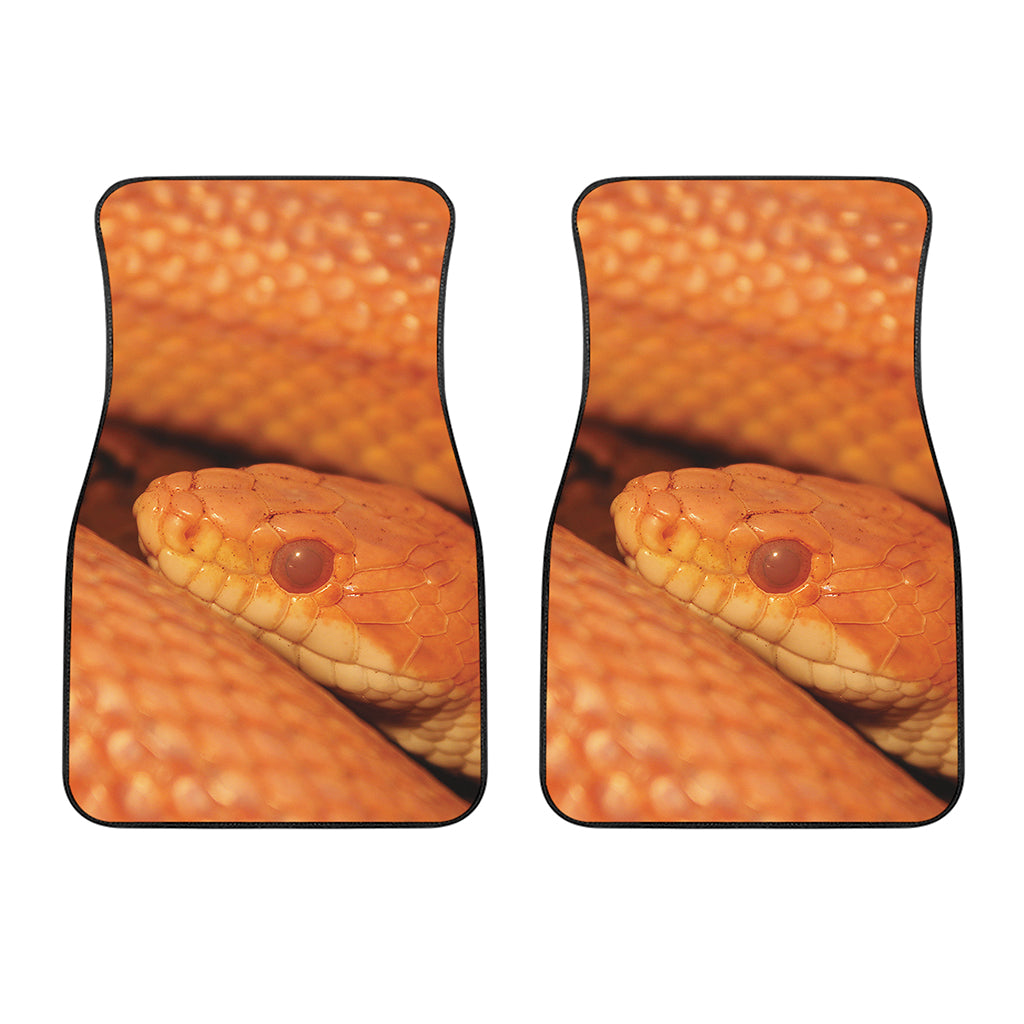 Orange Snake Print Front Car Floor Mats