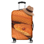 Orange Snake Print Luggage Cover