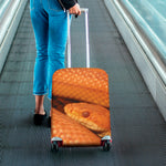 Orange Snake Print Luggage Cover