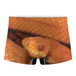 Orange Snake Print Men's Boxer Briefs