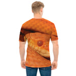 Orange Snake Print Men's T-Shirt