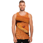 Orange Snake Print Men's Tank Top