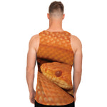 Orange Snake Print Men's Tank Top