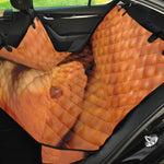 Orange Snake Print Pet Car Back Seat Cover