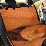 Orange Snake Print Pet Car Back Seat Cover