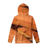 Orange Snake Print Pullover Hoodie