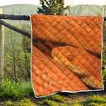 Orange Snake Print Quilt