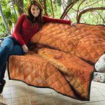 Orange Snake Print Quilt