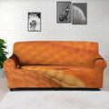 Orange Snake Print Sofa Cover