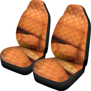 Orange Snake Print Universal Fit Car Seat Covers