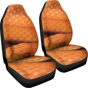 Orange Snake Print Universal Fit Car Seat Covers