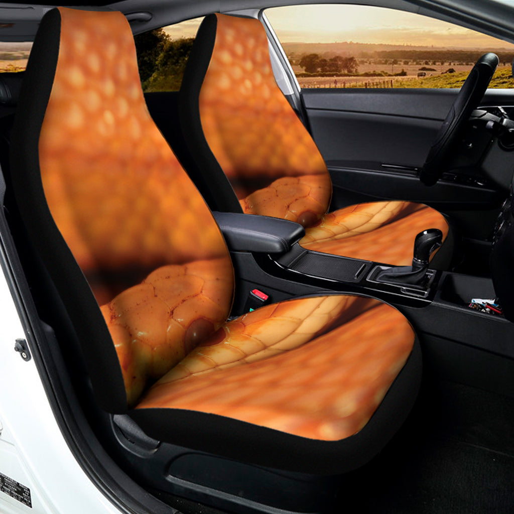 Orange Snake Print Universal Fit Car Seat Covers