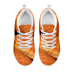 Orange Snake Print White Sneakers