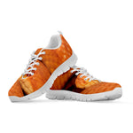 Orange Snake Print White Sneakers