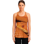 Orange Snake Print Women's Racerback Tank Top