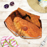 Orange Snake Print Women's Shorts