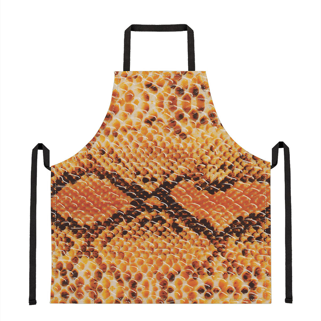 Orange Snakeskin Print Apron